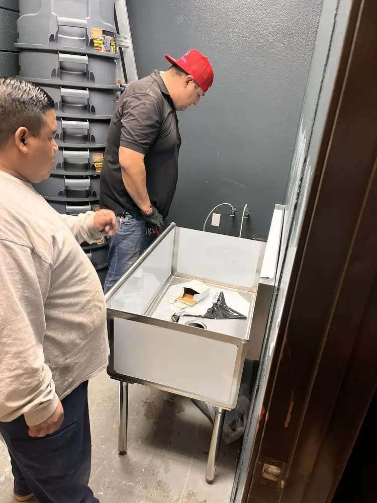 Commercial plumbing and sink installation in Mesa